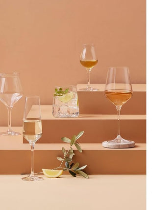 Krosno Brandy & Cognac Snifter Glasses Rum Tasting Gift Set | Set of 4 | 3.7 oz | Avant-garde Collection | For Home, Restaurants & Kitchen | Dishwasher Safe | Lead-Free Crystal Glass