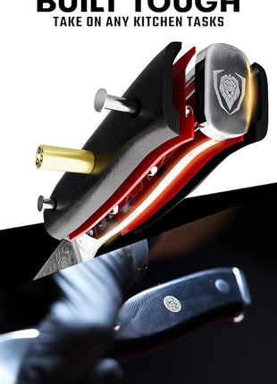 Dalstrong Kiritsuke Chef Knife - 8.5 inch - Shogun Series Elite - Damascus - Japanese AUS-10V Super Steel Kitchen Knife - Premium Black G10 Handle - Razor Sharp Knife - Chef's Knife - w/Sheath