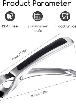 SOLEADER Plate Gripper Compatible With Instant Pot Accessories, Air Fryer Pans Gripper, Hot Plate Bowl Retriever For Egg Custard For Jidangeng, For Microwave Toaster Oven Steamer, Pack of Two