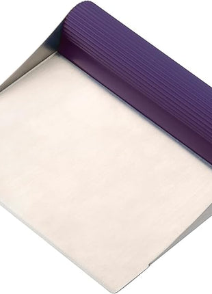 Rachael Ray Tools and Gadgets Stainless Steel Pastry Scraper / Bench Scrape / Kitchen Tool for Baking and Cooking / Dishwasher Safe, Purple