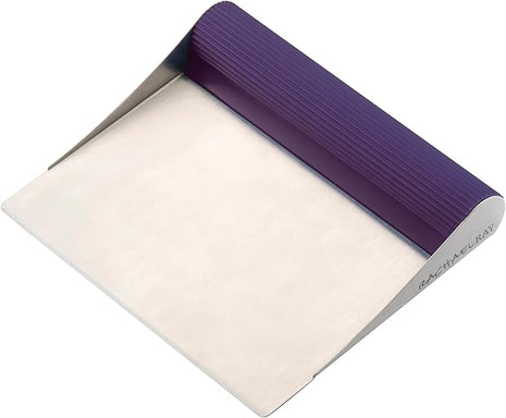 Rachael Ray Tools and Gadgets Stainless Steel Pastry Scraper / Bench Scrape / Kitchen Tool for Baking and Cooking / Dishwasher Safe, Purple