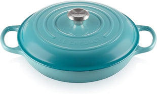 Le Creuset Enameled Cast Iron Signature Braiser, 3.5 qt., Caribbean