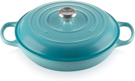 Le Creuset Enameled Cast Iron Signature Braiser, 3.5 qt., Caribbean