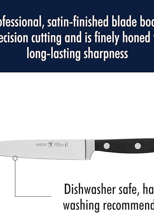 HENCKELS Classic Razor-Sharp 3-Piece Kitchen Knife Set, Chef Knife, Paring Knife, Utility Knife, German Engineered Informed by 100+ Years of Mastery, Stainless Steel