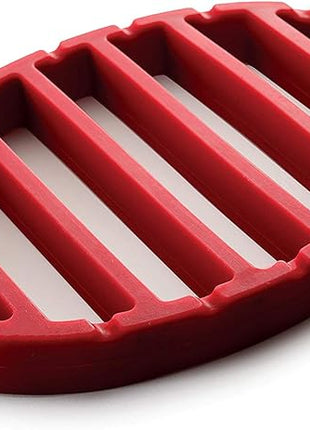 Norpro 405 Oval Silicone Roast Rack, Red 9x6