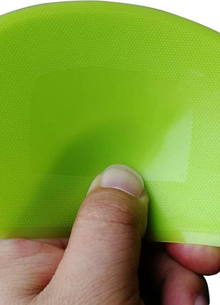 ALLTOP Bowl Spatula & Bench Scraper,Flexible Plastic Multipurpose Kitchen Pastry Cutter Tool,Food Scrappers for Bread Dough Baking Cake Fondant Icing,Set of 2 Pieces - White,Green