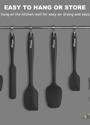 NileHome Silicone Spatula Set, 6 Pieces Food Grade Kitchen Utensils with Silicone Brush Heat Resistant BPA-free Rubber Spatula for Scraping, Baking, Cooking, Mixing