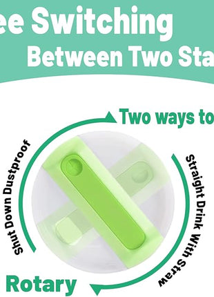 40 OZ Tumbler Lid Replacement Fit for Stanley Cup, 2 Pack Replacement Lids Fit for Stanley Travel Tumbler, Spill Proof Tumbler Covers for Stanley Cup Accessories (Opaque - Bright Lime)