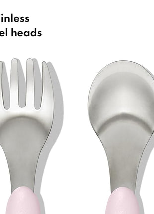 OXO Tot Fork and Spoon Set - Blossom