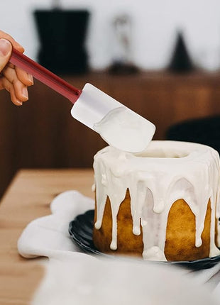 Flexible Rubber Spatulas 5PCS, Silicone Spatula Set, Soft Rubber Spatula Scraper 9.5 Inches, Commercial Spatula, Silicone Rubber Spatula Set Resistant to 500℉ (5 Scrapers 9.5")