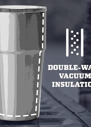 YETI Rambler Stackable Pint, Vacuum Insulated, Stainless Steel with MagSlider Lid