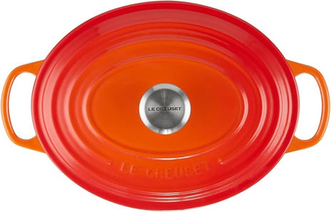 Le Creuset Enameled Cast Iron Signature Oval Dutch Oven, 2.75 qt., Flame