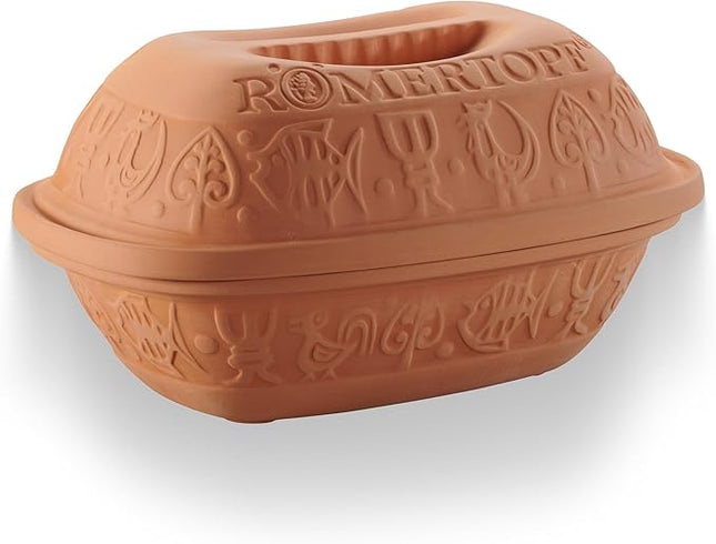 Romertopf Clay Roaster | Non-Stick Dutch Oven | Health Pot Cooking | Clay Baker | Versatile Cooking Vessel - 1.6 Quarts (1.5 Liters) for up to 2 people