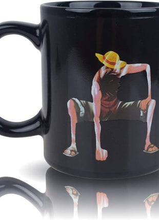 One Piece Luffy Changing Coffee Mug Heat-Sensitive Reactive Ceramic Cup Coffee Mug