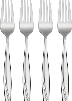 Oneida Camlynn Everyday Flatware Dinner Forks 18/0 Stainless Steel, Set of 4, Silver