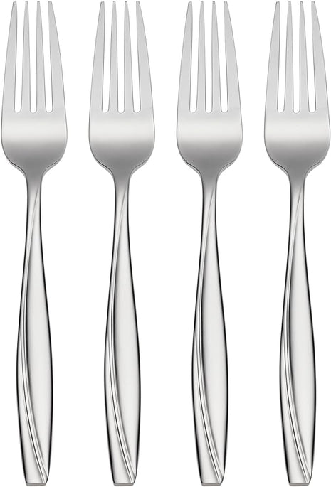 Oneida Camlynn Everyday Flatware Dinner Forks 18/0 Stainless Steel, Set of 4, Silver