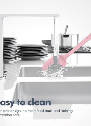 5 Pieces Silicone Spatula Set, Food Grade Rubber Spatula, Upgrade Strong Handle with Ergonomic Grip, Heat Resistant Up to 600°F for Nonstick Cookware, Cooking Candy Series