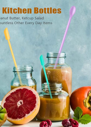 Silicone Spatula Set (3Pcs) - Mini Scraper Tool for Beauty & Food - Reach Every Last Drop, Multi-Size Spatulas for Makeup Jars, Lotion Bottles & Kitchen Containers