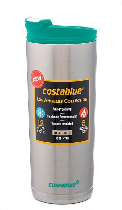 Travel Coffee Mug - 16 Oz. Stainless Steel Insulated Coffee Mug, Leak Proof Tumbler w/Dishwasher Safe Lid, Double Wall Travel Coffee Cup, Reusable Insulated Tumbler for Hot & Cold Beverages…