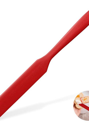 Silicone Jar Scraper with Long Handle, Jam Spreader for Peanut Butter, Kitchen Spatula for Baking and Cake Icing