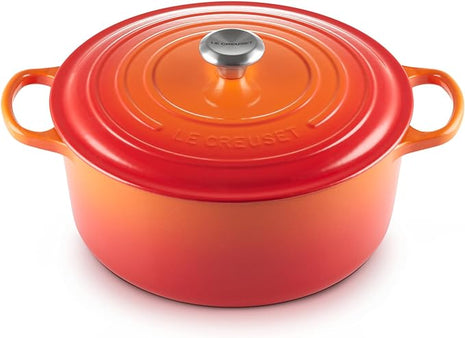 Le Creuset Enameled Cast Iron Signature Round Dutch Oven, 9 qt., Flame