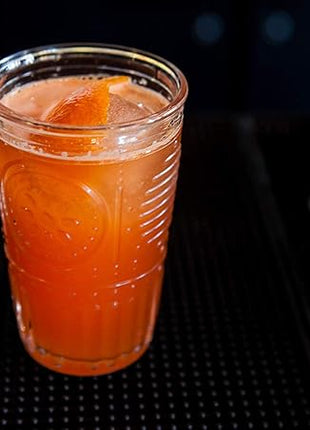 Bormioli Rocco Romantic Set Of 6 Cooler Glasses, 16 Oz. Clear Crystal Glass, Made In Italy.