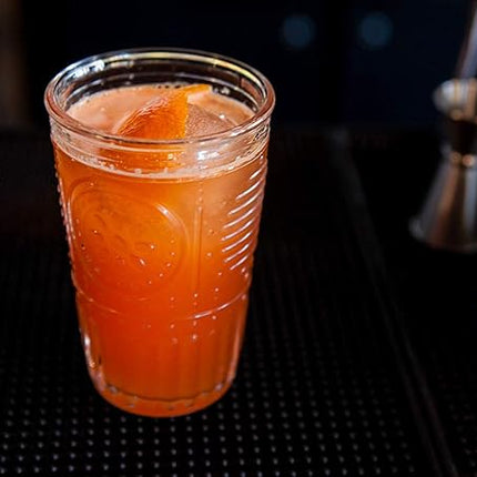 Bormioli Rocco Romantic Set Of 6 Cooler Glasses, 16 Oz. Clear Crystal Glass, Made In Italy.