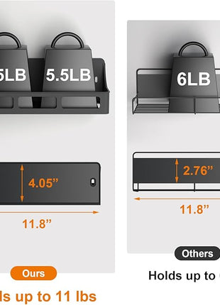 Jewem Magnetic Rack for Dry Erase Board, Magnetic Spice Rack for Refrigerator, 5 Pack Magnetic Shelf for Spice Jars, Spice Organization for Cabinet, Heavy Duty Seasoning Rack for Kitchen Organization