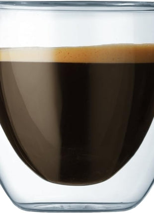 Bodum 2.5oz Pavina Double Wall High-Heat Borosilicate Glass, Set of 2, Clear