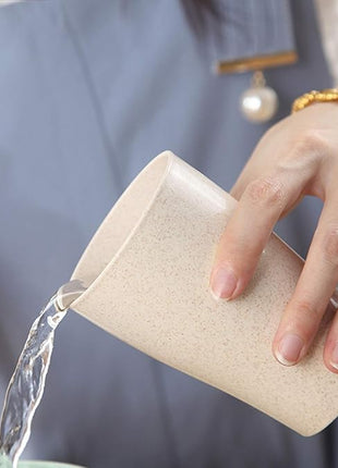 shopwithgreen 14 oz Wheat Straw Cups, Unbreakable Drinking Glasses Stackable | Reusable Water Tumbler, Mug Set for Coffee, Wine, Camping, BPA-Free | Dishwasher & Microwave Safe