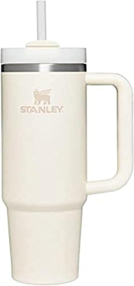 STANLEY Quencher H2.0 Tumbler with Straw 30 oz | Flowstate 3-Position Lid | Cup Holder Compatible for Travel | Insulated Stainless Steel Cup | BPA-Free | Cream