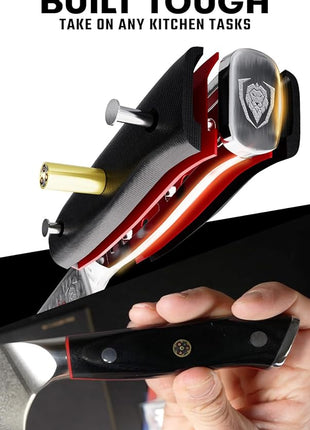 Dalstrong Chef Knife - 12 inch Long Blade - Shogun Series ELITE - Damascus - Japanese AUS-10V Super Steel Kitchen Knife - Black G10 Handle Cooking Knife - Razor Sharp Chef's Knife - w/Sheath