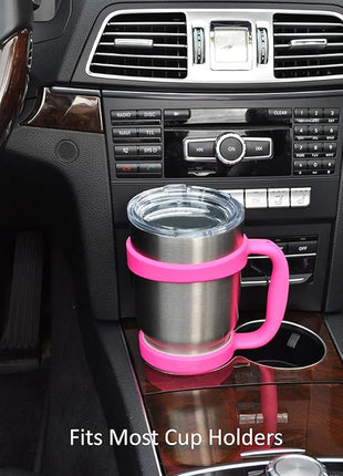 F-32 Handle - 19 COLORS - 30oz Size - Compatible with 30 oz YETI and 30 oz. OZARK TRAIL Tumbler Travel Mug (30OZ, HOT PINK (NEON))