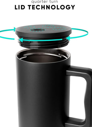 Simple Modern 40 oz Trek Tumbler with Handle and Straw Lid | Cup Holder Friendly Insulated Stainless Steel Travel Mug | Slumberland