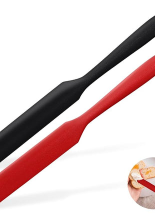 Silicone Jar Scraper with Long Handle, Jam Spreader for Peanut Butter, Kitchen Spatula for Baking and Cake Icing, Small Silicone Spatula, 2Pcs