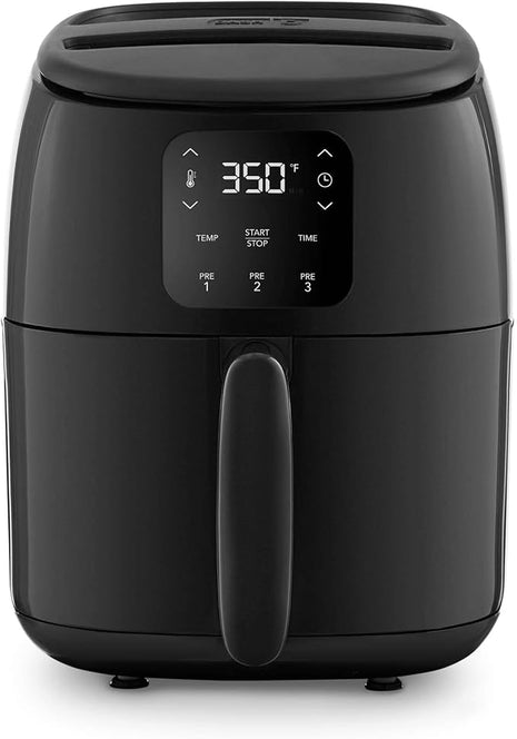 DASH Tasti-Crisp™ Electric Air Fryer Oven, 2.6 Qt., Black – Compact Air Fryer for Healthier Food in Minutes, Ideal for Small Spaces - Auto Shut Off, Digital, 1000-Watt