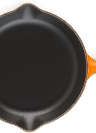 Le Creuset Enameled Cast Iron Signature Iron Handle Skillet, 10.25", Flame