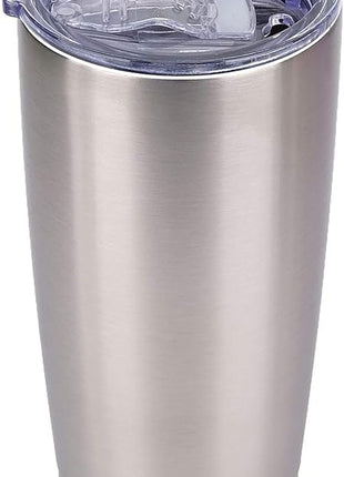 SUNWILL Travel Coffee Tumbler 20 oz, Stainless Steel Mug with Lid, Insulated Cup for Water, Tea, Hot and Cold Drinks, Silver