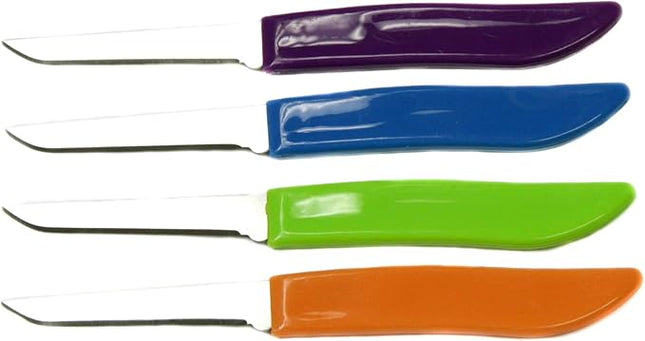 Chef Craft Select Paring Knife Set, 2.5 inch blade 6 inch in length 4 piece set, Assorted