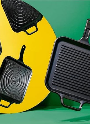 Lodge BOLD 12 Inch Seasoned Cast Iron Grill Pan; Design-Forward Cookware
