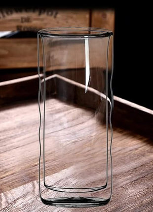 Sun's Tea(tm 20oz Wave Strong Double Wall Thermo Glasses for Beer/Tea/Coffee, Set of 2