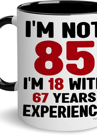 85th Birthday Gifts For Men, Women - Funny Mugs & Cups Ideas For Grandma, Presents For 85-year-old Man, Woman, Dad, Mom, 1940 Birthday Present For Grandma & Grandpa, Happy 85th Bday Decorations Gift