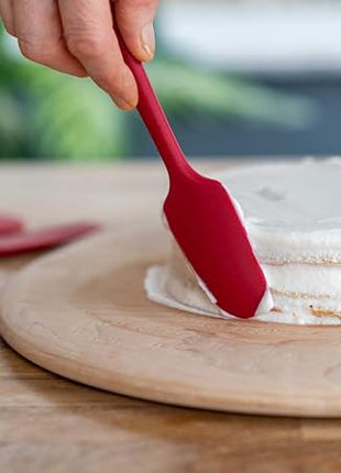 KITCHENLOVE Premium 600°F Heat Resistant 5 Piece Silicone Spatula Set for Baking, Cooking, Mixing - Non-Stick with High Grade S-Iron Steel Core - One Piece Seamless Design - BPA Free (Red)