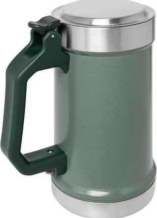 STANLEY Classic Bottle Opener Beer Stein 24 oz | Flip Up Lid and Heavy Duty Handle with Built In Bottle Opener | Insulated Stainless Steel Beer Mug | BPA-Free