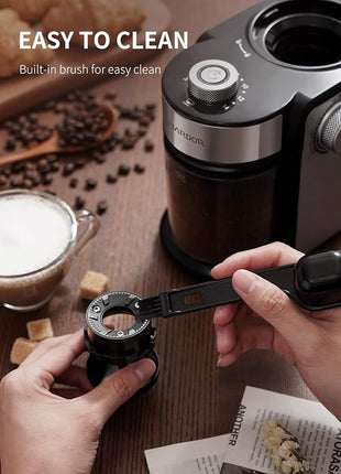 SHARDOR Burr Coffee Bean Grinder Electric, Adjustable Burr Mill with 16 Precise Grind Setting for 2-14 Cup, Silver