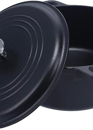 Victoria Cast Iron Large Dutch Oven with Lid and Dual Handles. 7 Quart Pot Seasoned with 100% Kosher Certified Non-GMO Flaxseed Oil