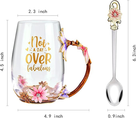 OEAGO Birthday Gifts for Women Mom Tea Cup Unique Friendship Mothers Gifts for Her from Daughter Son Ideas for Friend Female Sister Coworker