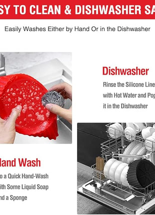 Silicone Liners for Ninja Air Fryer AF101/161/150, Compatible with COSORI/Gourmia/PowerXL/Instant Essentials/Fabuletta/Chefman/Dreo/Ultrean Air Fryer 3-5QT