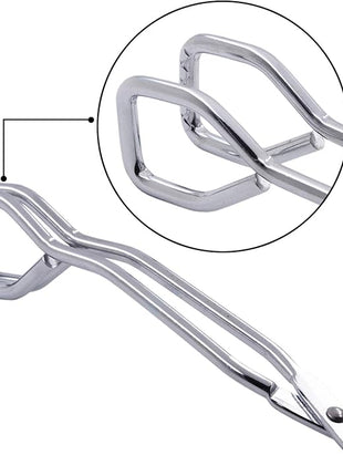 Stainless Steel Scissor Tongs with Black Handle 11-Inch Heavy Duty Wire Tongs