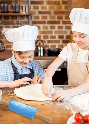 Koogel 2PCS Small Rolling Pin, 9 Inch Kids Rolling Pin for Baking Supplies, Playdough, Wooden Handle Dough Rollers